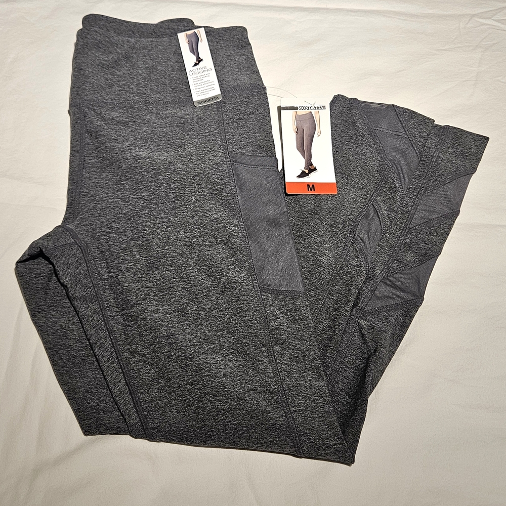Athletic Leggings Gray Womens Medium NWT